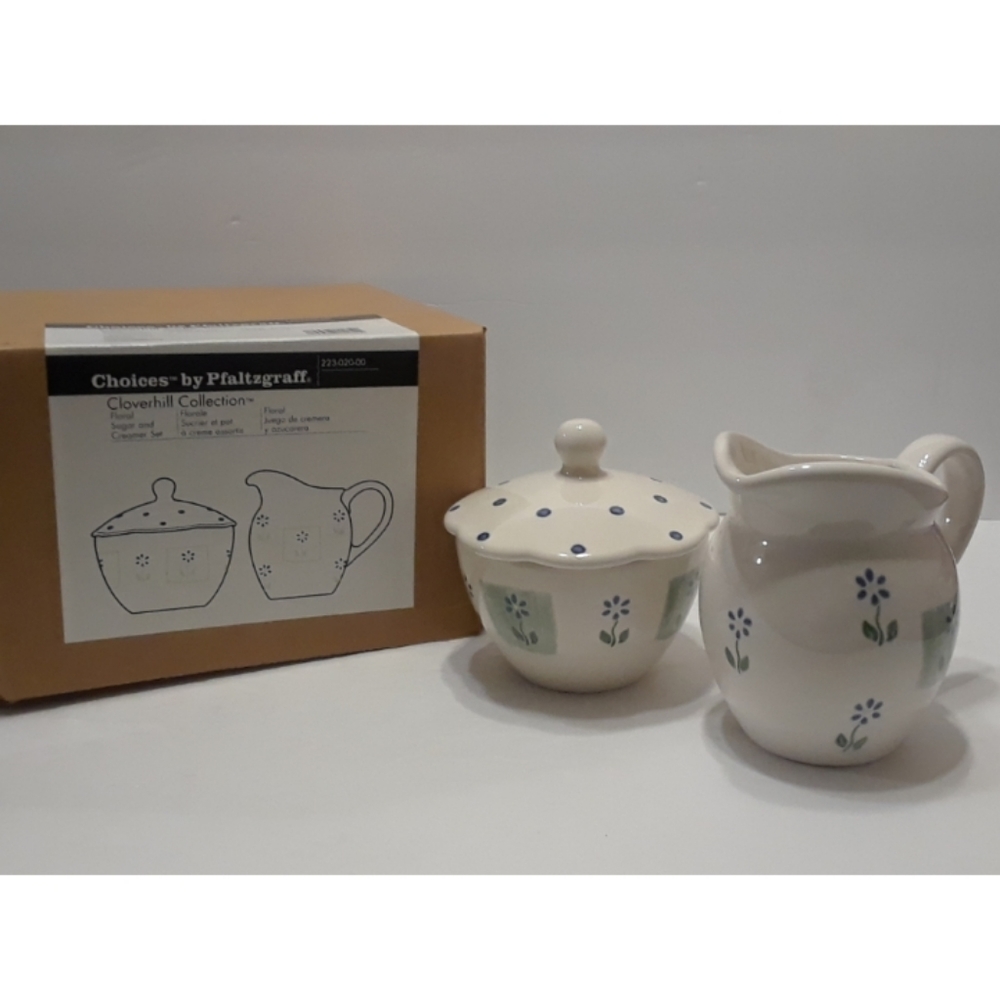 Pfaltzgraff Cloverhill Sugar and Creamer